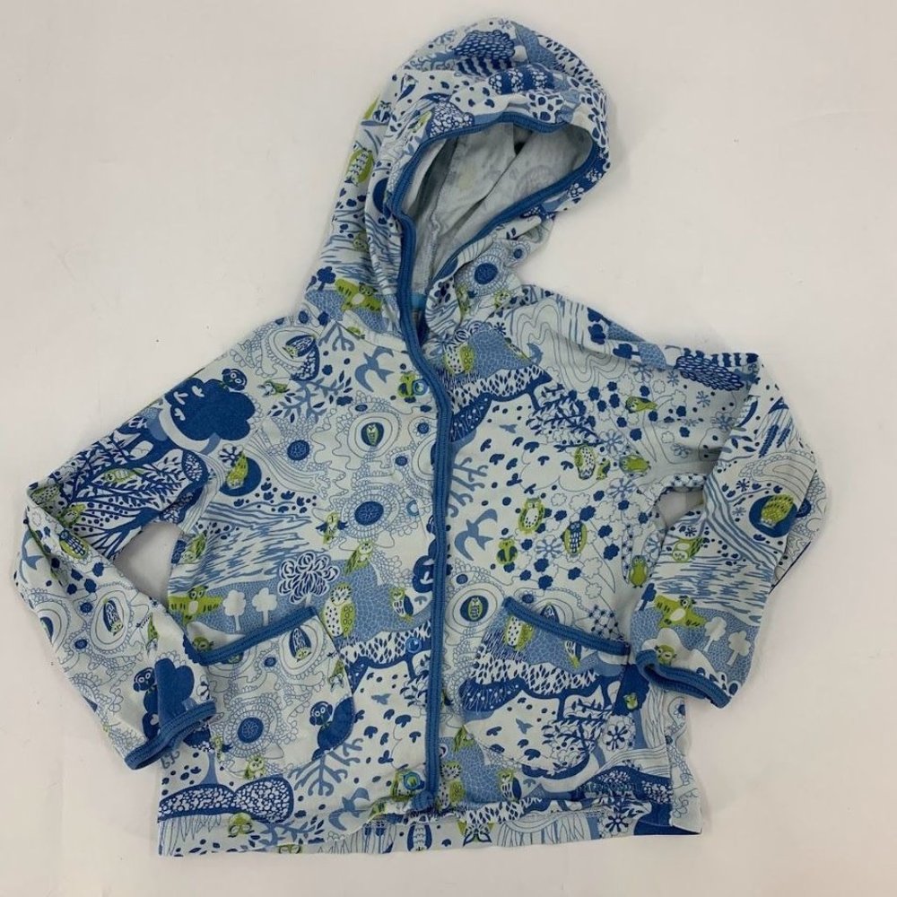 Patagonia Girls Baby Cotton Patterned Long Sleeve Hoodie Light Jacket Size 3T